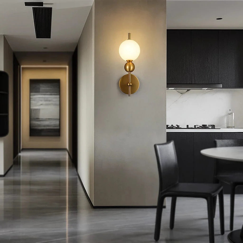 Opal Sphere Wall Light