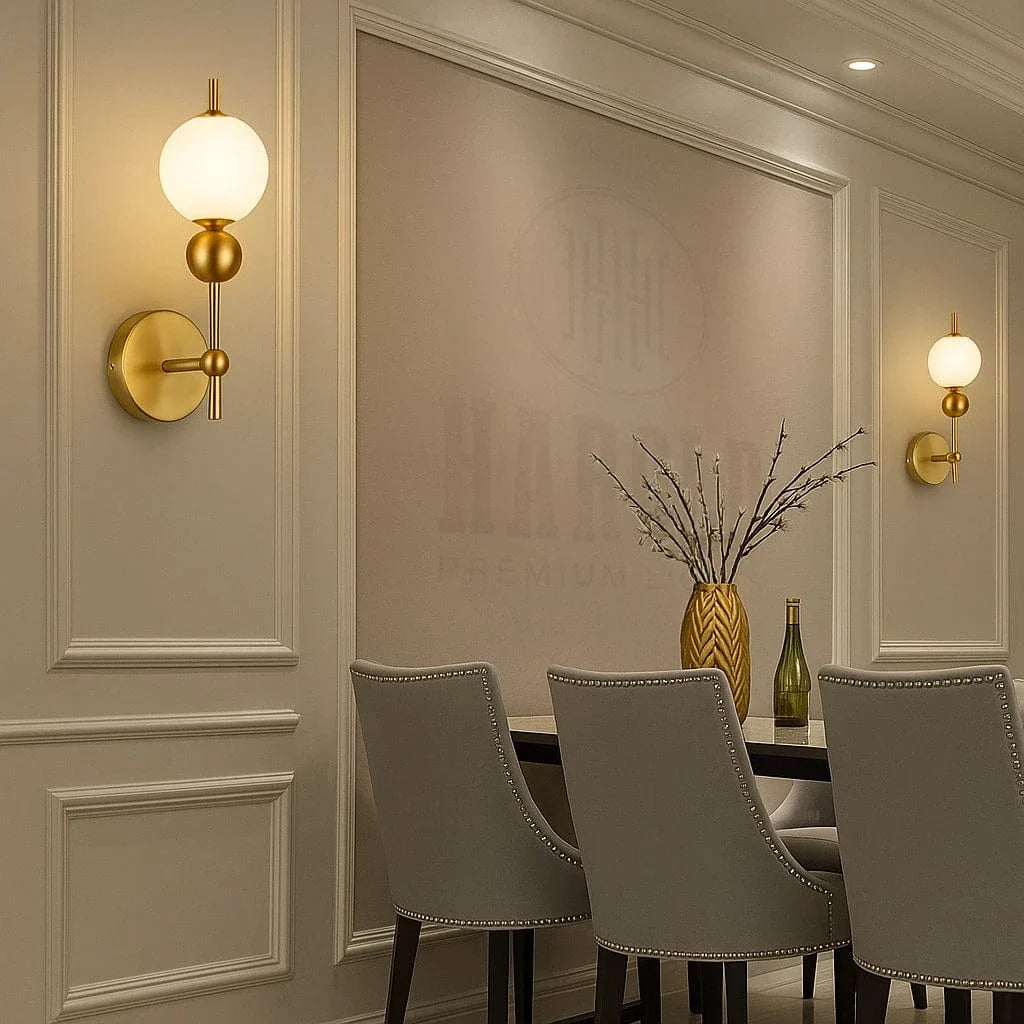 Opal Sphere Wall Light