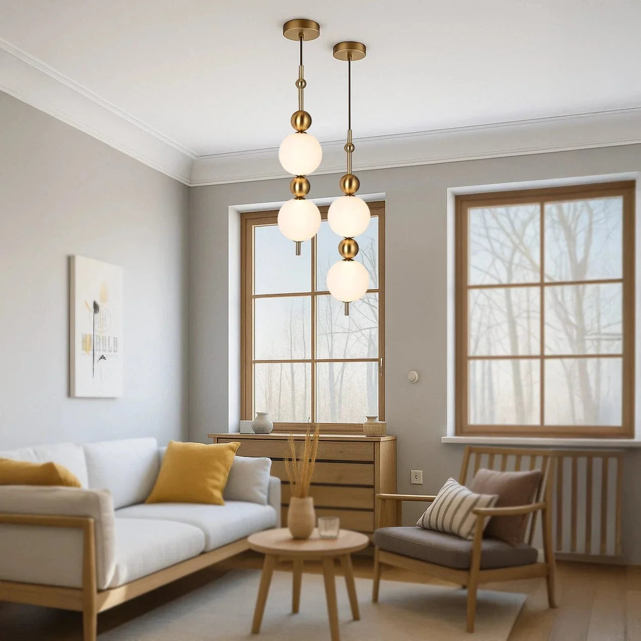 Opal Sphere Hanging Light