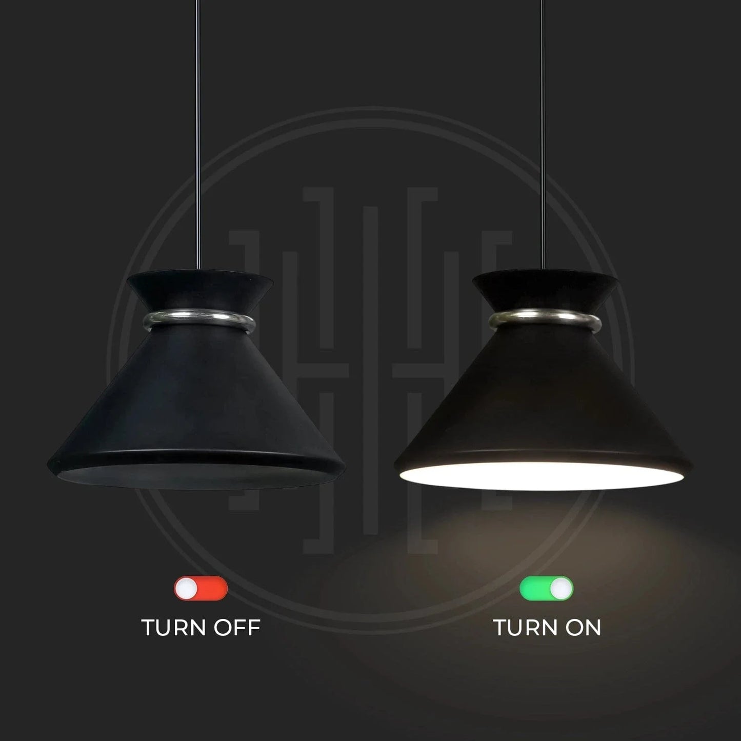 Midnight Halo Hanging Light