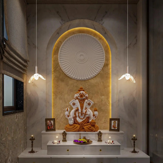 Glide Pendant Temple Light - Hanging Light for Pooja Room