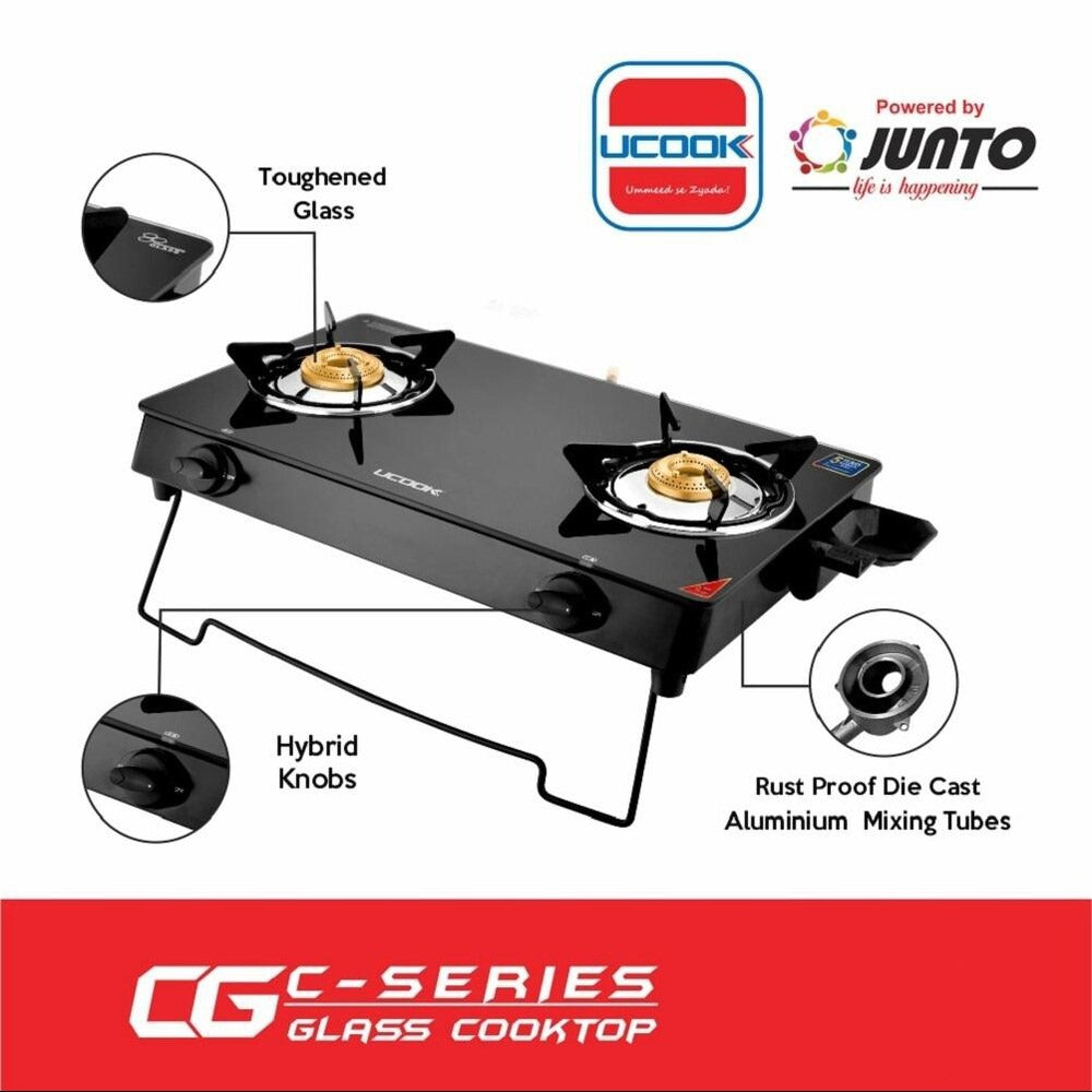 COOKTOP- UCOOK JUNTO TWO BURNER GLASS TOP- C 600X330