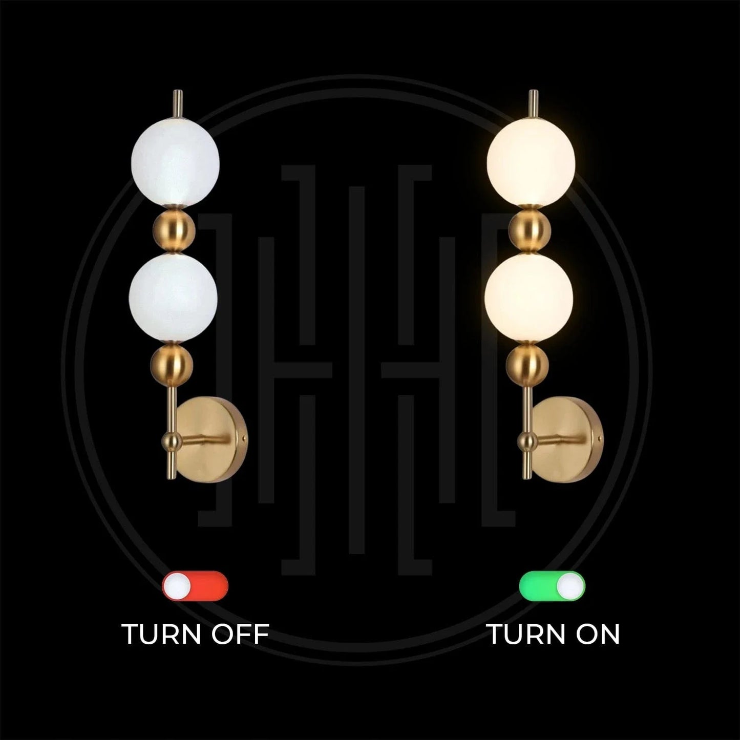 Opal Sphere Wall Light