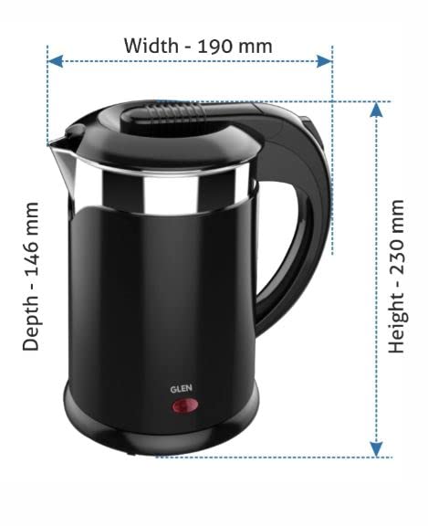 Glen Electric Kettle SA9015 DX 1.2 Litre SS 1350W