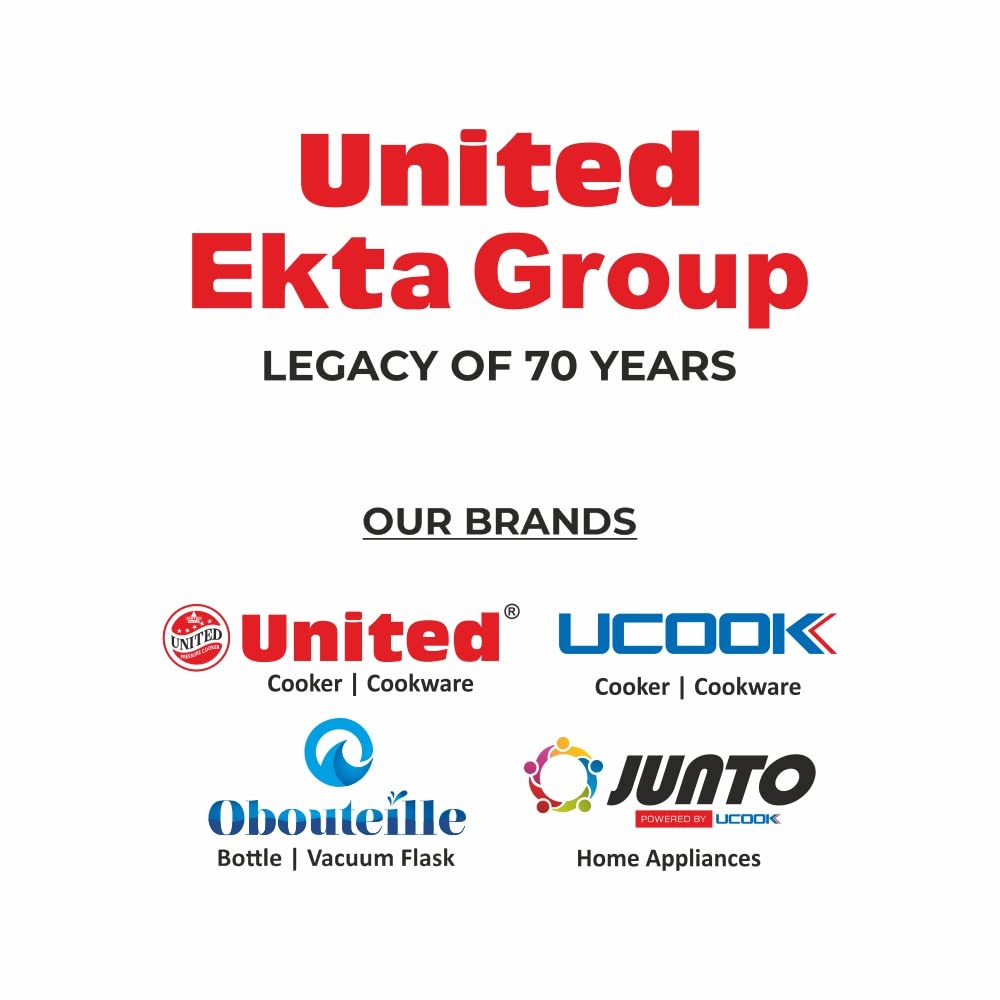 UCOOK JUNTO By United Ekta Engg. A Series XL Gas Stove With Glass Cooktop (3 Burners)