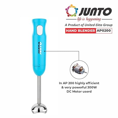 UCOOK Junto By United Ekta Engg. Electric Hand Blender with DC Motor, 300 W,