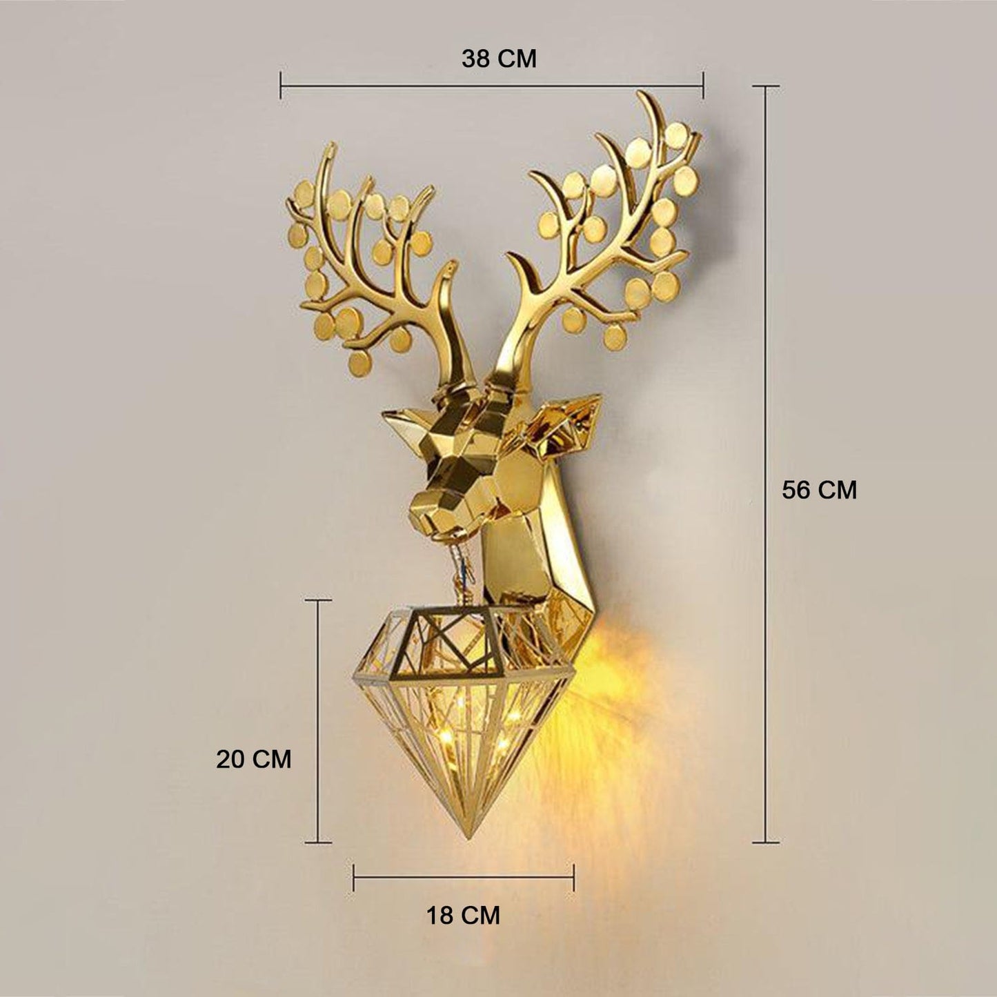 Alpha Stag Wall Light