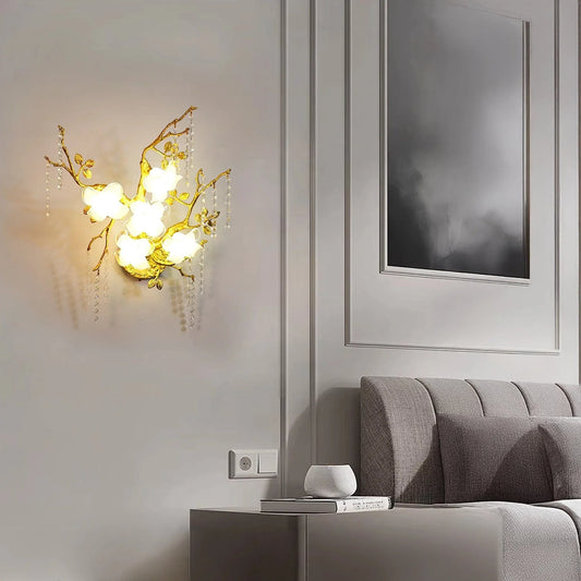 Golden Bloom Elegance Wall Light
