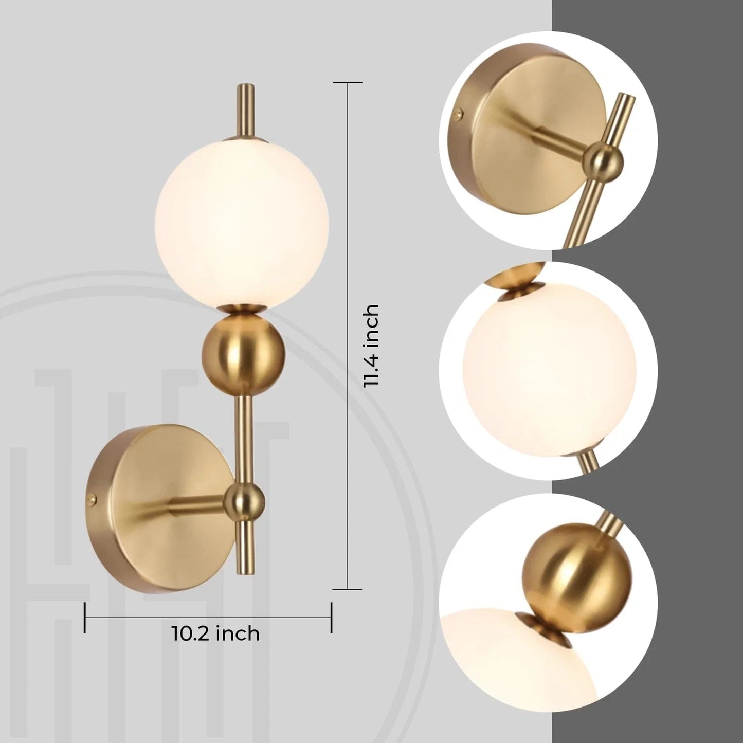 Opal Sphere Wall Light