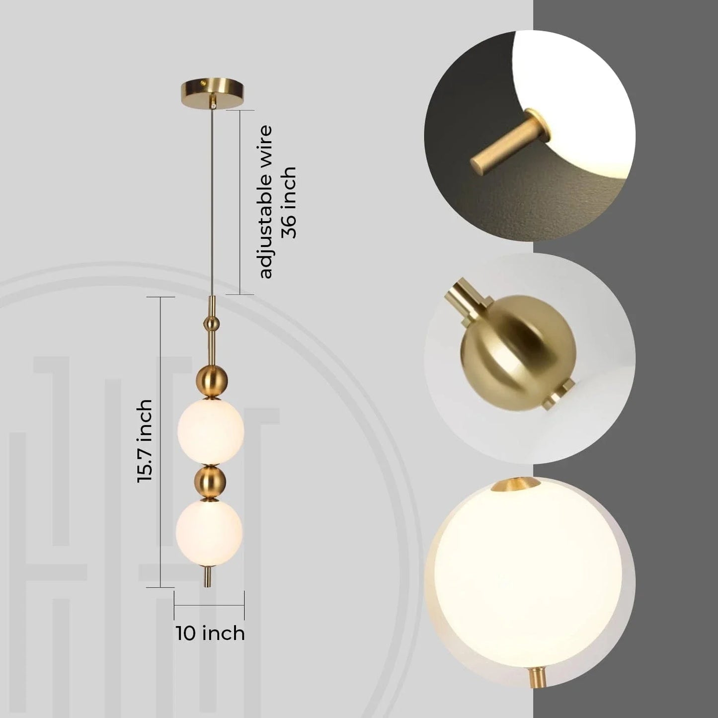 Opal Sphere Hanging Light